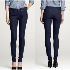J.Crew 26 Leggy Denim Jeans In Double-Dip Indigo Wash
